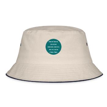 Lebe mit Lächeln - Bucket Hat - Natur/Navy - Vorne