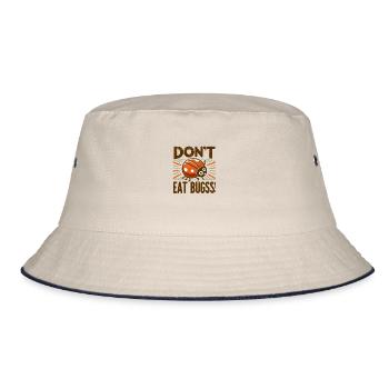 Iss keine ! - Bucket Hat - Natur/Navy - Vorne