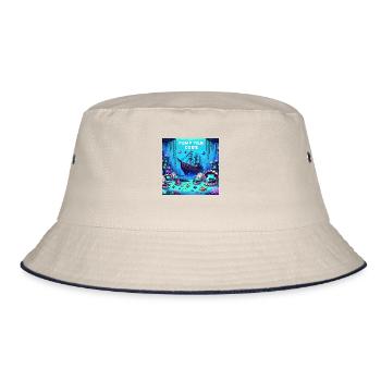 Underwater PimpYourCode - Bucket Hat - ecru/navy - Front