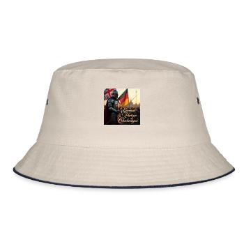 Flux Dev a medieval knight from the Crusades - Bucket Hat - Natur/Navy - Vorne