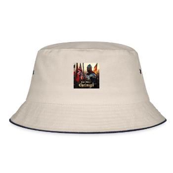 Flux Dev a medieval knight from the Crusades - Bucket Hat - Natur/Navy - Vorne