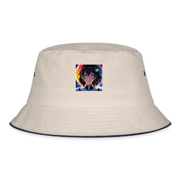 Fantastic Girl in Space - Bucket Hat - ecru/navy - Front