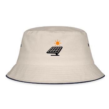 Solar Panels Photovoltaic System - Bucket Hat - ecru/navy - Front