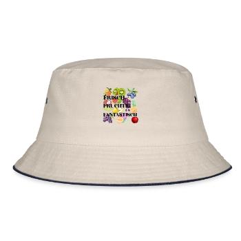 Frisch Fruchtig Fantastisch - Bucket Hat - Natur/Navy - Vorne