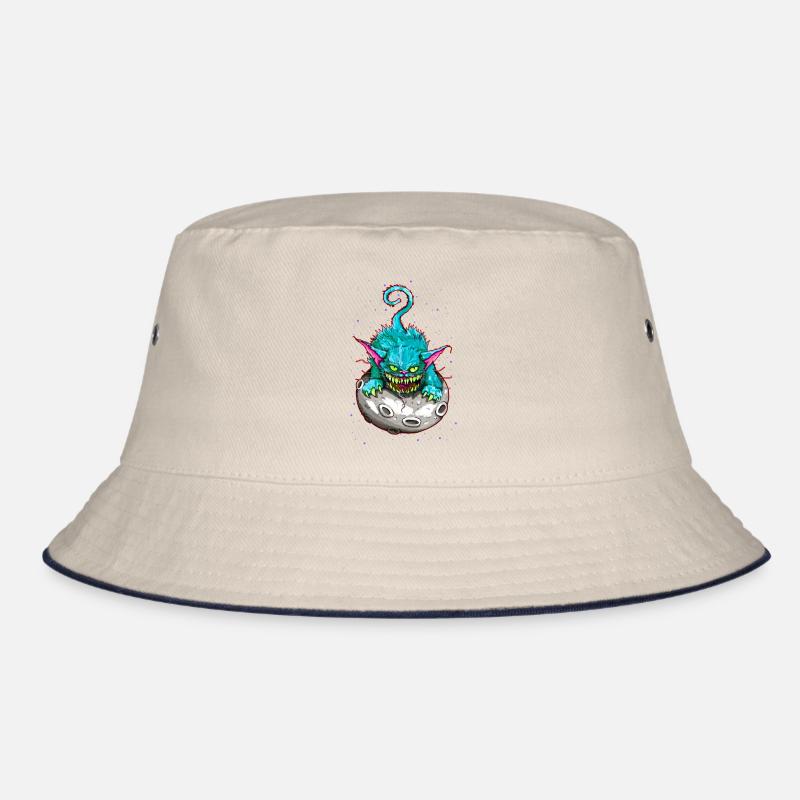 SPACE CAT - Bucket Hat - Natur/Navy