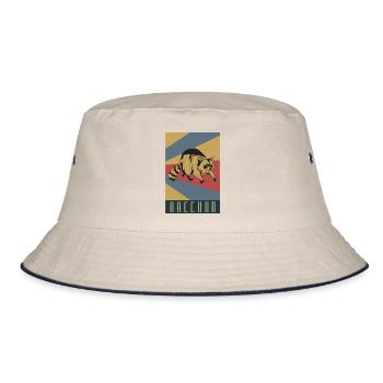 Raccoon retro raccoon - Bucket Hat - ecru/navy - Front