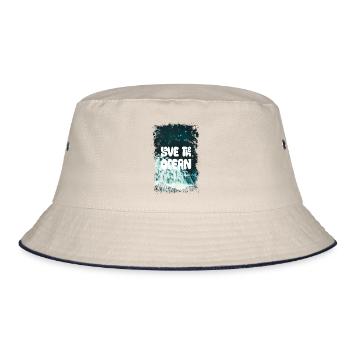 SAVE THE OCEAN - Bob - blanc cassé/bleu marine - Devant