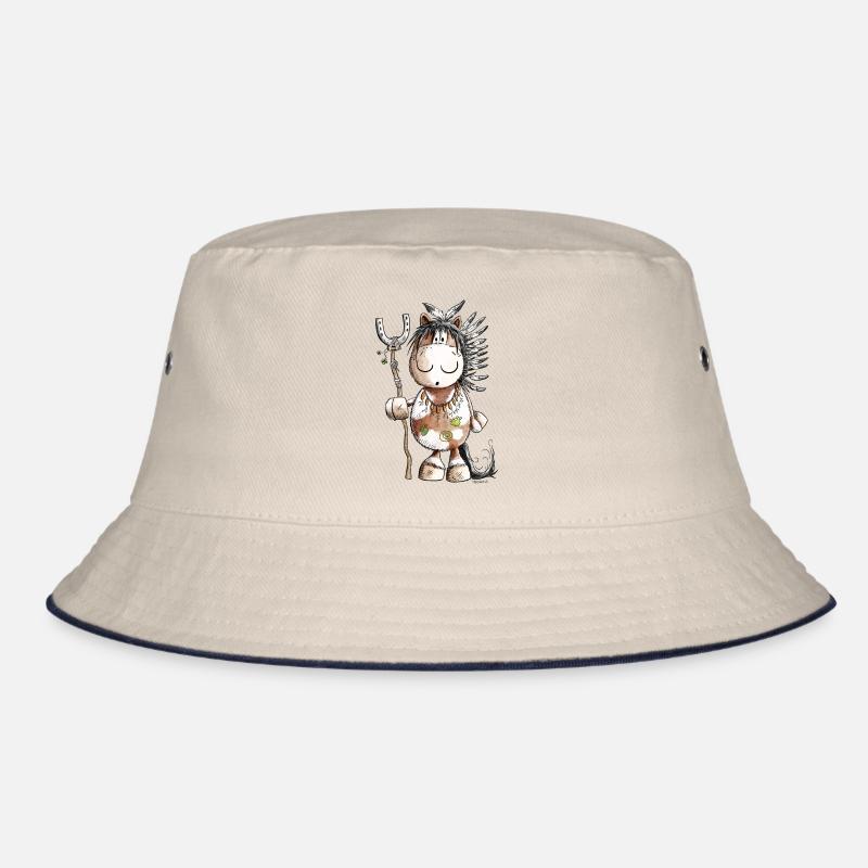 Häuptling Pferd Mit Indianer Federschmuck Bucket Hat