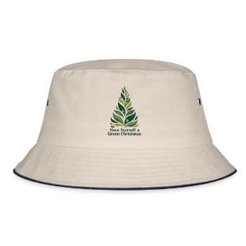 Sapin de Noël vert écologique - Bob - blanc cassé/bleu marine - Devant