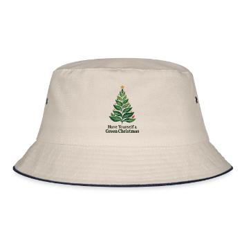 Sapin de Noël vert écologique - Bob - blanc cassé/bleu marine - Devant