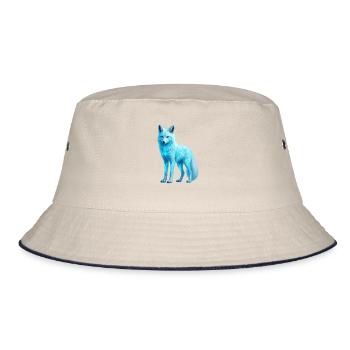 Mystic Fox - WiederWilderLeben - Bucket Hat - Natur/Navy - Vorne