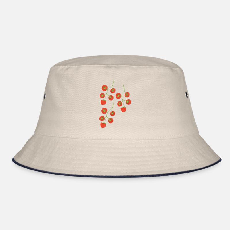 Tomato Bush Impressionism - Bucket Hat - ecru/navy