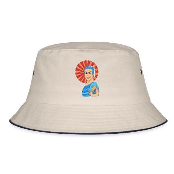Handsome sailor - Bucket Hat - ecru/navy - Front
