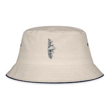 Bracket Study Blueprint Abschlag - Bucket Hat - Natur/Navy - Vorne