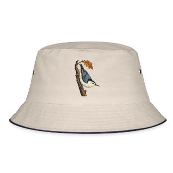 Herbst-Eichenkleiber - Bucket Hat - Natur/Navy - Vorne