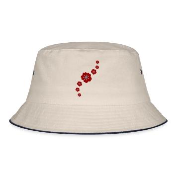 Japanese Cherry Blossom - Sakura ligne 2 - Bob - blanc cassé/bleu marine - Devant
