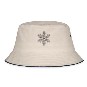 snowflake 6 black - Bucket Hat - Natur/Navy - Vorne