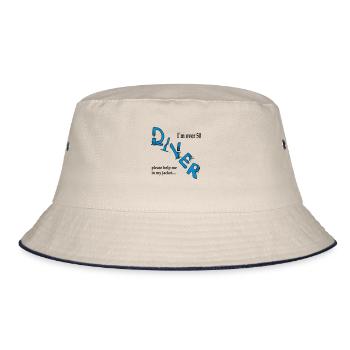 I´m over 50 Diver please help me in my jacket - Bucket Hat - Natur/Navy - Vorne