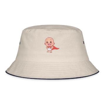 Baby Hero - Bucket Hat - Natur/Navy - Vorne