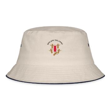 Lang lebe der König2 by Lola - Bucket Hat - Natur/Navy - Vorne