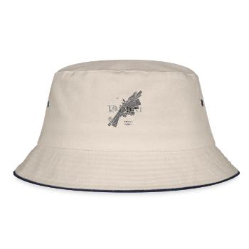Dubai Map - Bucket Hat - ecru/navy - Front