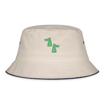 kroko zu zweit - Bucket Hat - Natur/Navy - Vorne