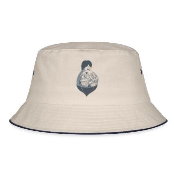 Tattoo Guy - Bucket Hat - ecru/navy - Front