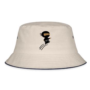 ninja - Bucket Hat - Natur/Navy - Vorne