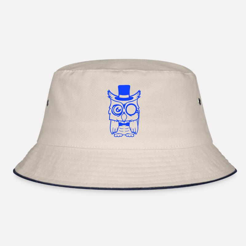 Sir Eule Zylinder Hut Monokel Brille reicher Herr Bucket Hat