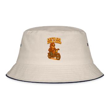 Auf geht's zu einer Fahrt - Bucket Hat - Natur/Navy - Vorne