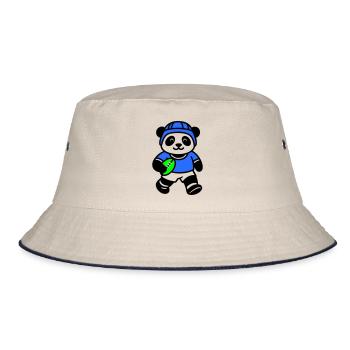 Panda-Rugby - Bucket Hat - Natur/Navy - Vorne