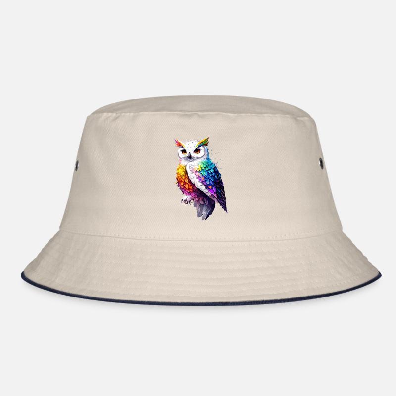 Schneeeule Weiße Eule Kauz Uhu Owl Schnee Eulen Bucket Hat