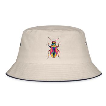 Maikäfer Süßer Hirschkäfer Nashornkäfer Insekten - Bucket Hat - Natur/Navy - Vorne