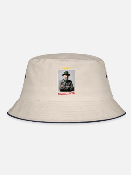 Obacht! Grantler im Dienst - Bayern Spruch - Bucket Hat - Natur/Navy