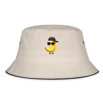 Cool Banana Gangster - Hip Hop Style Design - Bob - blanc cassé/bleu marine - Devant