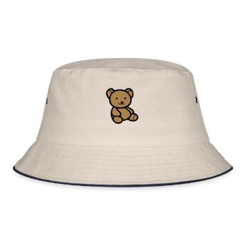 l ours les ours peluche - Bob - blanc cassé/bleu marine - Devant
