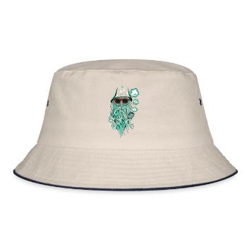 Oh yeah! - Bucket Hat - ecru/navy - Front