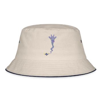 Girlampe - die Giraffe aus der Wunderlampe - Bucket Hat - Natur/Navy - Vorne