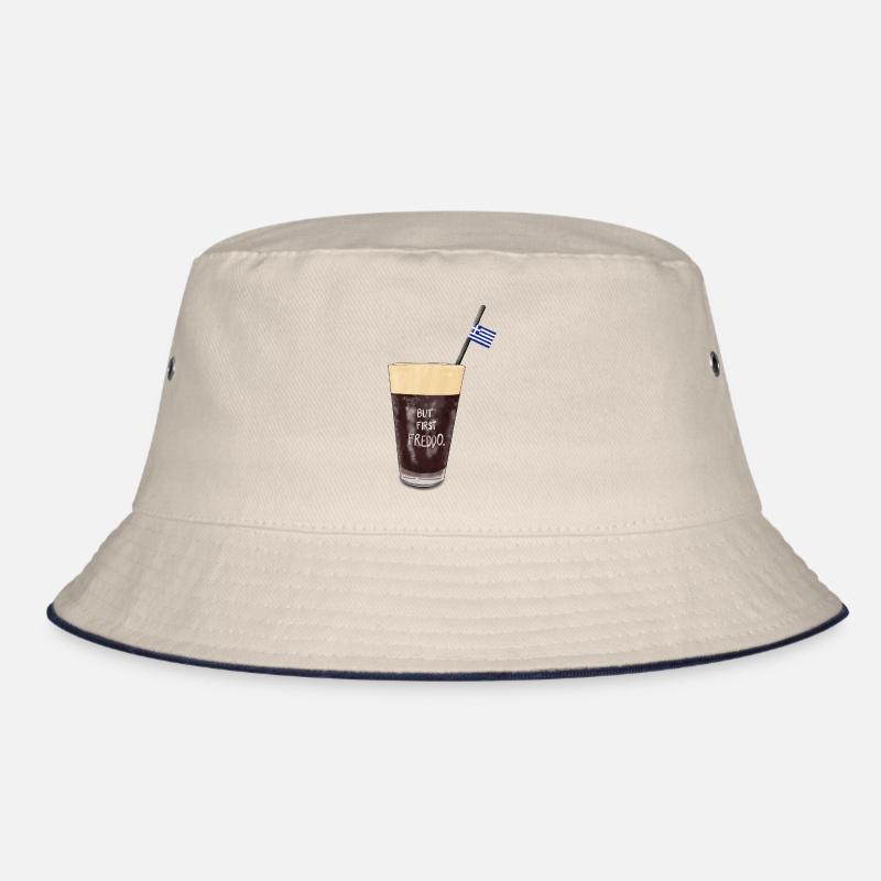 BUT FIRST FREDDO - Bucket Hat - Natur/Navy