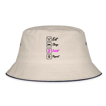eat sleep ballett repeat - Bucket Hat - Natur/Navy - Vorne