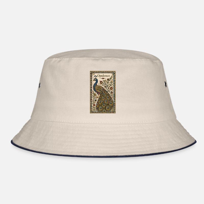 Pfau der Opulenz – Ornamentkunst Bucket Hat