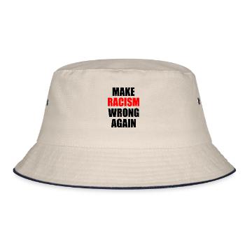 make racism wrong again - Bucket Hat - Natur/Navy - Vorne