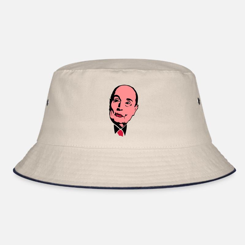 francois mitterrand president leader - Bob - blanc cassé/bleu marine