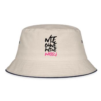 maedels nie ohne meine - Bucket Hat - Natur/Navy - Vorne