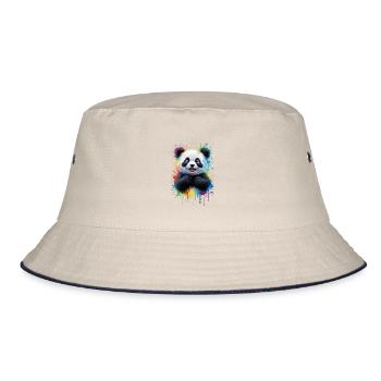 Graffiti de panda - Bob - blanc cassé/bleu marine - Devant