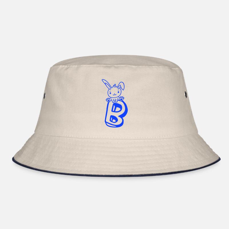 Bunny Letter B Like Bunny Big Alphabet Learning Bucket Hat