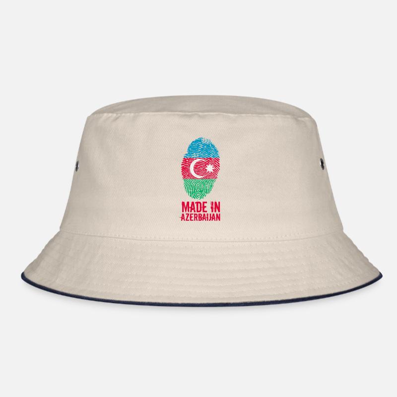 Made In Azerbaïdjan / Azerbaïdjan / Azərbaycan - Bob - blanc cassé/bleu marine