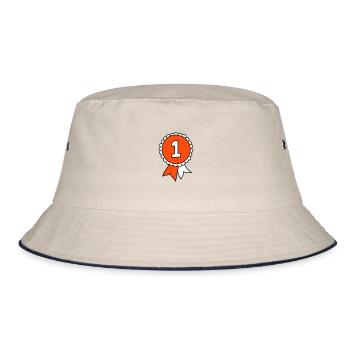 Medal tricolor, award - Bucket Hat - ecru/navy - Front