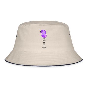 unicorn keep calm - Bucket Hat - ecru/navy - Front
