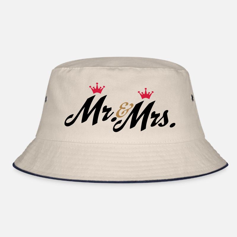 hochzeit - Bucket Hat - Natur/Navy